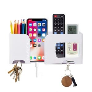 WALLVIEW Mobile Holder | Plastic Storage Case for AC/TV Remotes | Multi-Purpose Phone